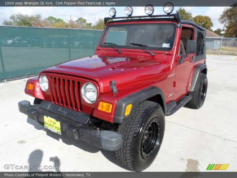 Chili Pepper Red Pearlcoat / Agate 1999 Jeep Wrangler SE 4x4