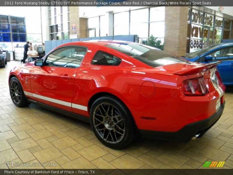 Race Red / Charcoal Black/White Recaro Sport Seats 2012 Ford Mustang Shelby GT500 SVT Performance Package Coupe