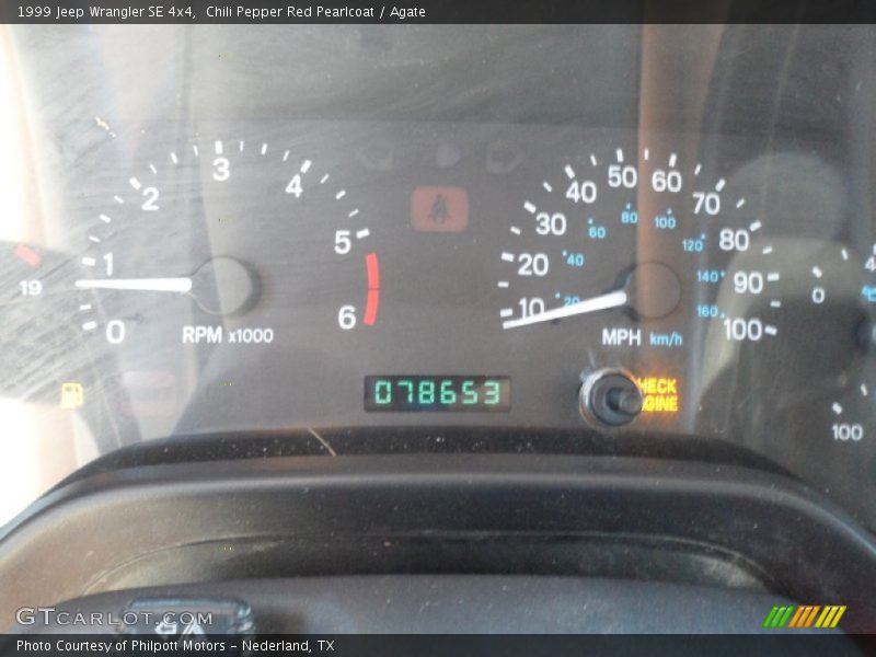 Chili Pepper Red Pearlcoat / Agate 1999 Jeep Wrangler SE 4x4