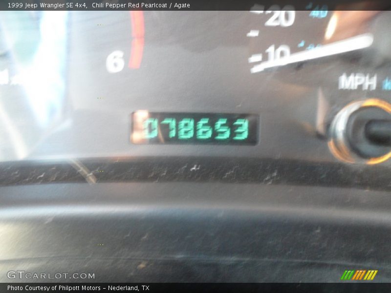 Chili Pepper Red Pearlcoat / Agate 1999 Jeep Wrangler SE 4x4
