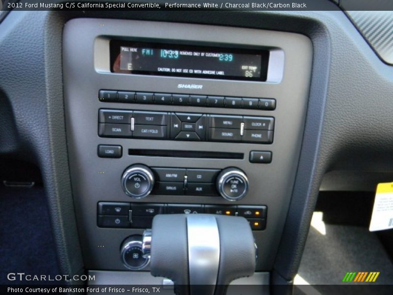 Controls of 2012 Mustang C/S California Special Convertible