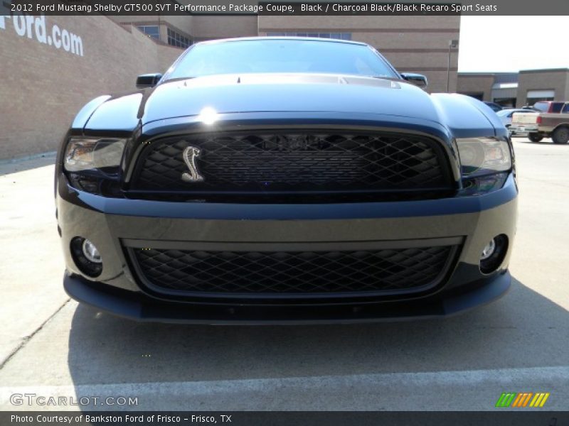 Black / Charcoal Black/Black Recaro Sport Seats 2012 Ford Mustang Shelby GT500 SVT Performance Package Coupe