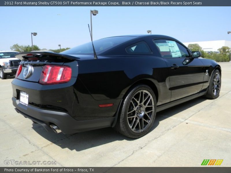 Black / Charcoal Black/Black Recaro Sport Seats 2012 Ford Mustang Shelby GT500 SVT Performance Package Coupe