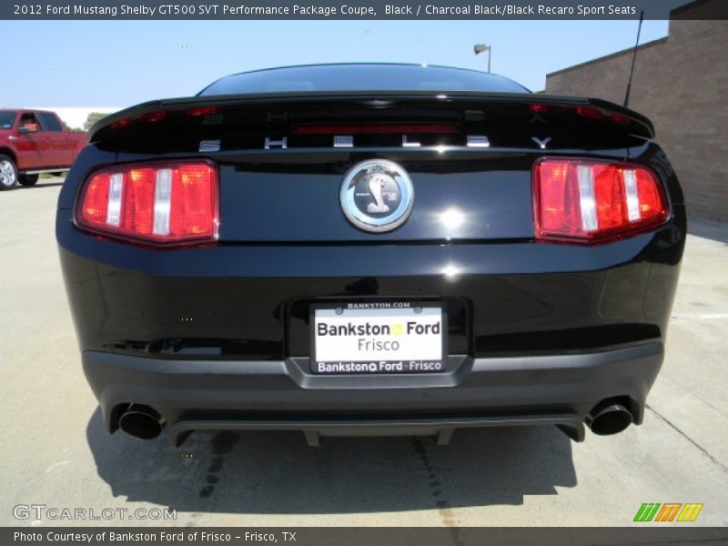 Black / Charcoal Black/Black Recaro Sport Seats 2012 Ford Mustang Shelby GT500 SVT Performance Package Coupe