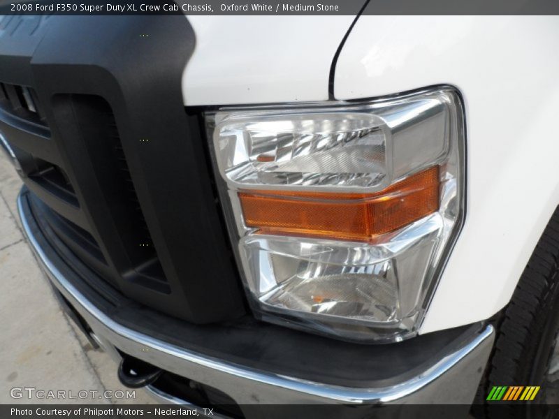 Oxford White / Medium Stone 2008 Ford F350 Super Duty XL Crew Cab Chassis