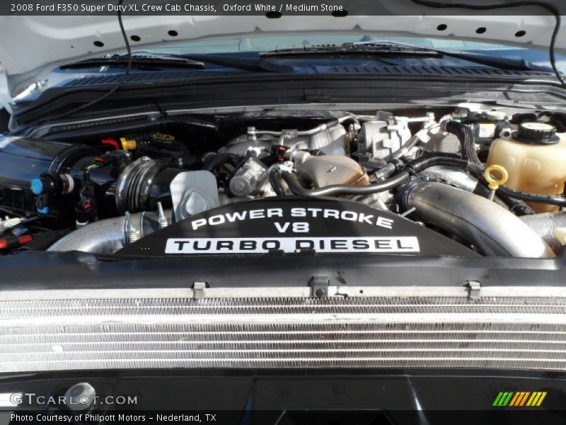 Oxford White / Medium Stone 2008 Ford F350 Super Duty XL Crew Cab Chassis