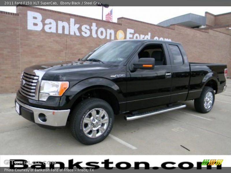 Ebony Black / Steel Gray 2011 Ford F150 XLT SuperCab