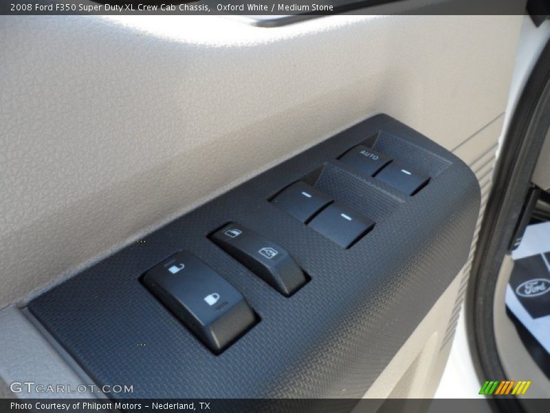 Oxford White / Medium Stone 2008 Ford F350 Super Duty XL Crew Cab Chassis