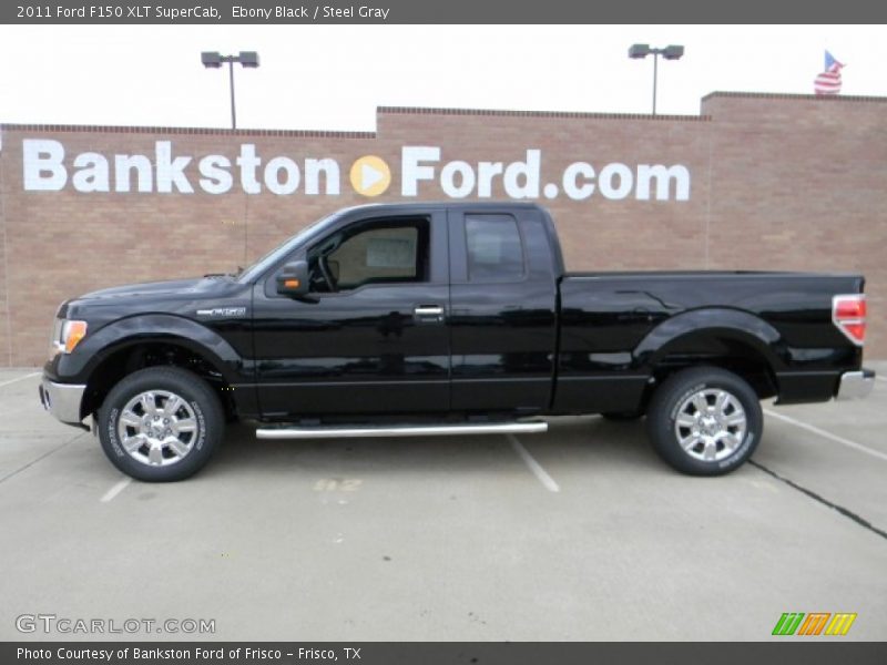 Ebony Black / Steel Gray 2011 Ford F150 XLT SuperCab