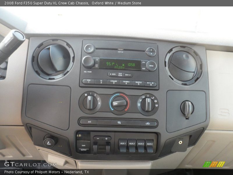 Oxford White / Medium Stone 2008 Ford F350 Super Duty XL Crew Cab Chassis