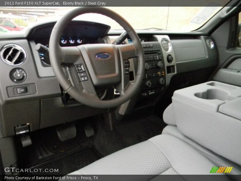 Ebony Black / Steel Gray 2011 Ford F150 XLT SuperCab
