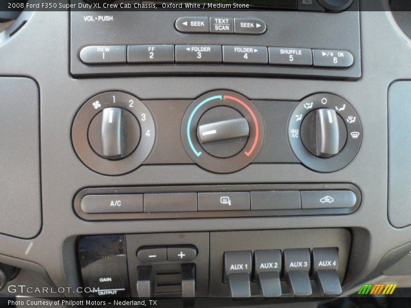 Oxford White / Medium Stone 2008 Ford F350 Super Duty XL Crew Cab Chassis