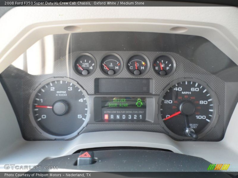 Oxford White / Medium Stone 2008 Ford F350 Super Duty XL Crew Cab Chassis