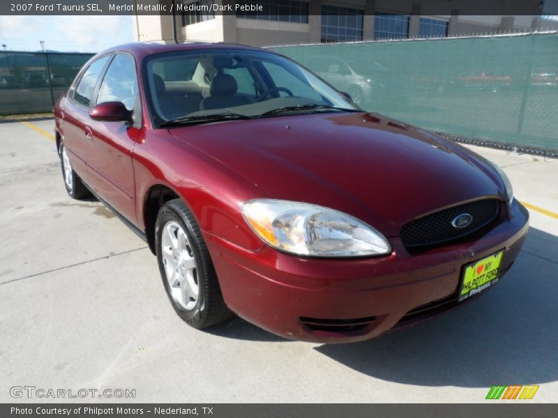 Merlot Metallic / Medium/Dark Pebble 2007 Ford Taurus SEL