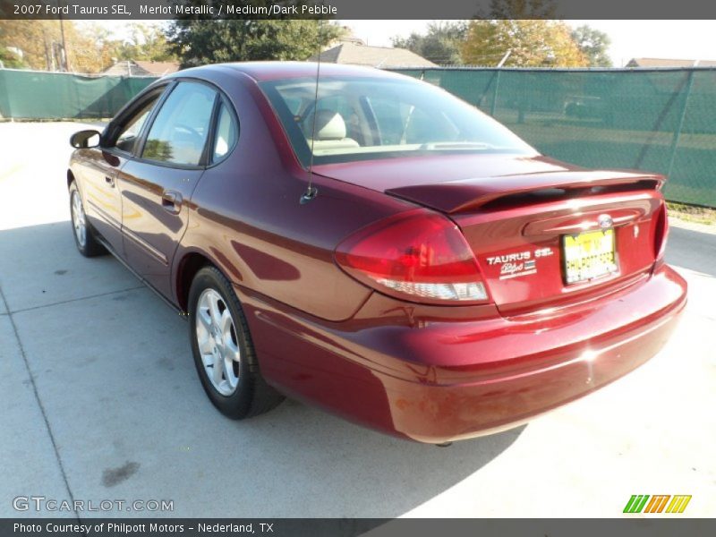 Merlot Metallic / Medium/Dark Pebble 2007 Ford Taurus SEL
