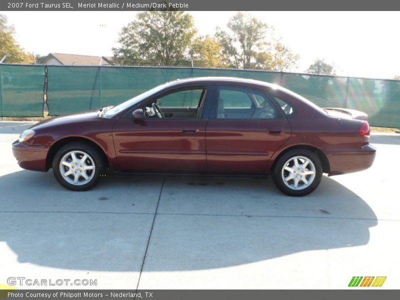 Merlot Metallic / Medium/Dark Pebble 2007 Ford Taurus SEL