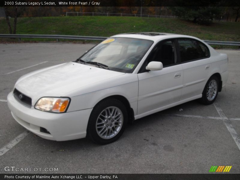 White Frost Pearl / Gray 2003 Subaru Legacy L Sedan