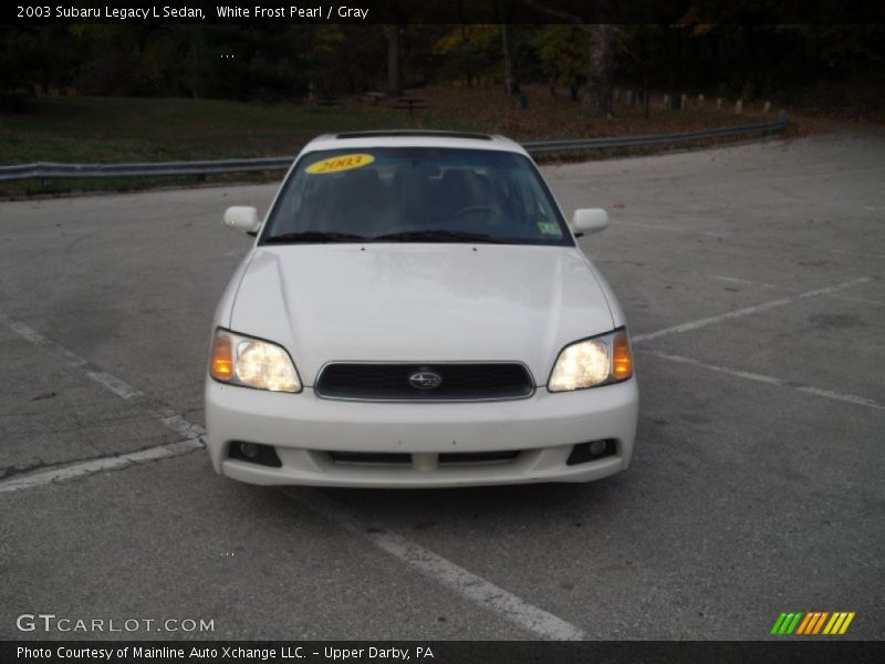 White Frost Pearl / Gray 2003 Subaru Legacy L Sedan