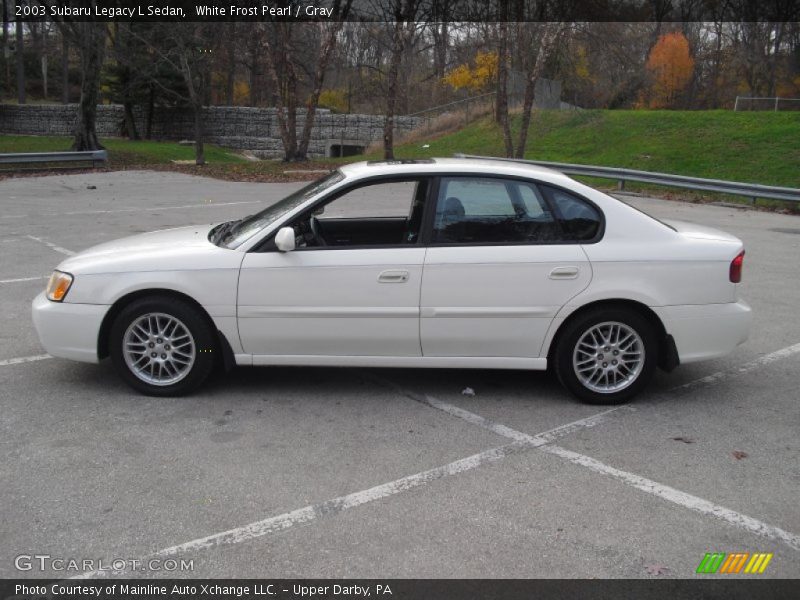 White Frost Pearl / Gray 2003 Subaru Legacy L Sedan