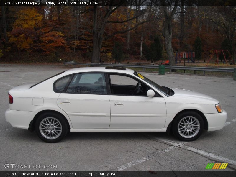 White Frost Pearl / Gray 2003 Subaru Legacy L Sedan