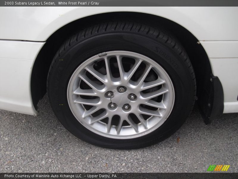 White Frost Pearl / Gray 2003 Subaru Legacy L Sedan