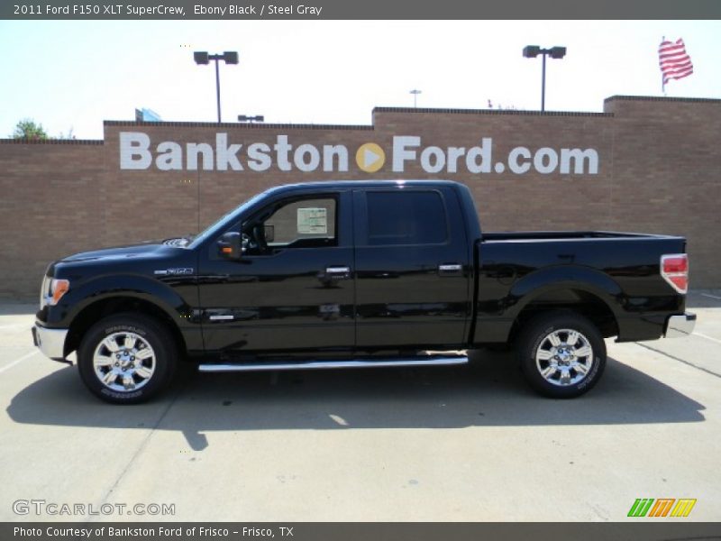 Ebony Black / Steel Gray 2011 Ford F150 XLT SuperCrew