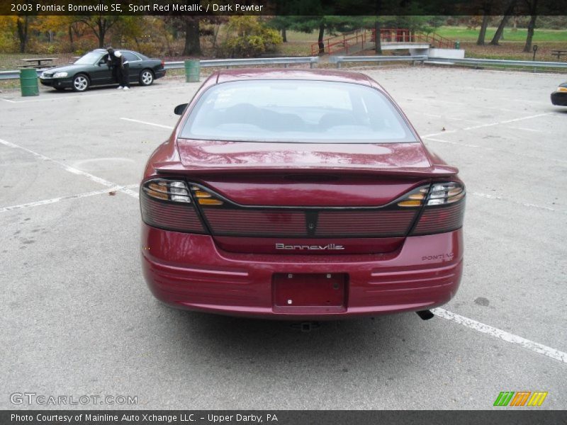 Sport Red Metallic / Dark Pewter 2003 Pontiac Bonneville SE