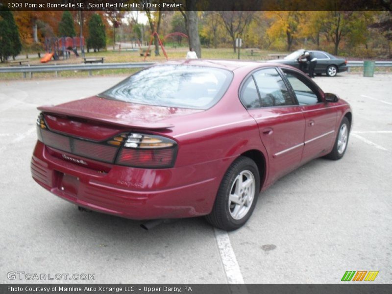 Sport Red Metallic / Dark Pewter 2003 Pontiac Bonneville SE