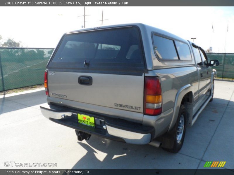 Light Pewter Metallic / Tan 2001 Chevrolet Silverado 1500 LS Crew Cab