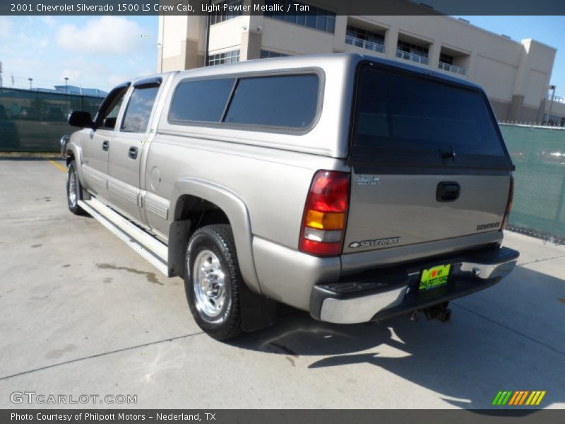 Light Pewter Metallic / Tan 2001 Chevrolet Silverado 1500 LS Crew Cab