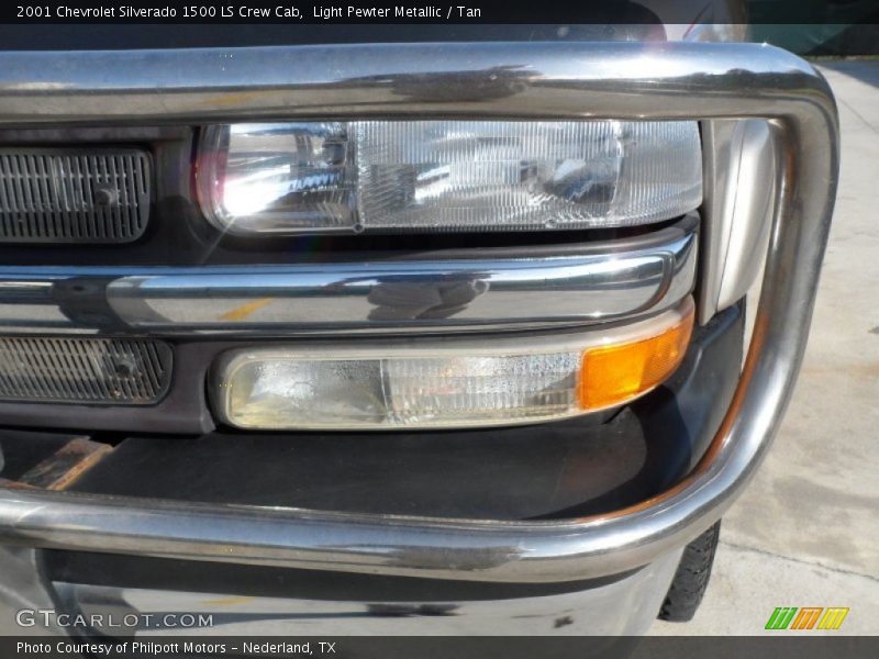 Light Pewter Metallic / Tan 2001 Chevrolet Silverado 1500 LS Crew Cab