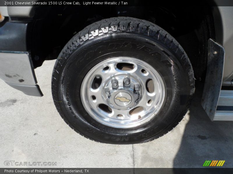 Light Pewter Metallic / Tan 2001 Chevrolet Silverado 1500 LS Crew Cab