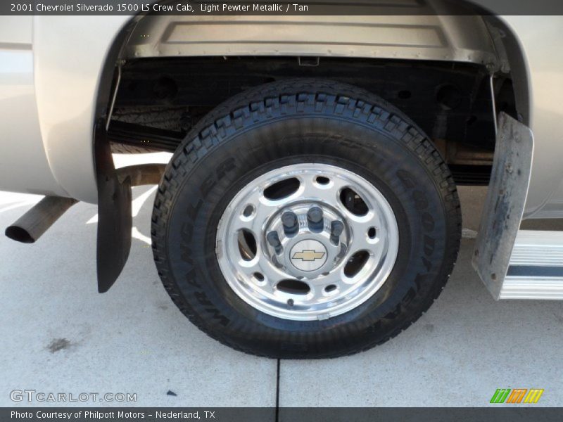Light Pewter Metallic / Tan 2001 Chevrolet Silverado 1500 LS Crew Cab