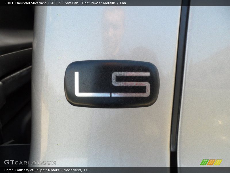 Light Pewter Metallic / Tan 2001 Chevrolet Silverado 1500 LS Crew Cab