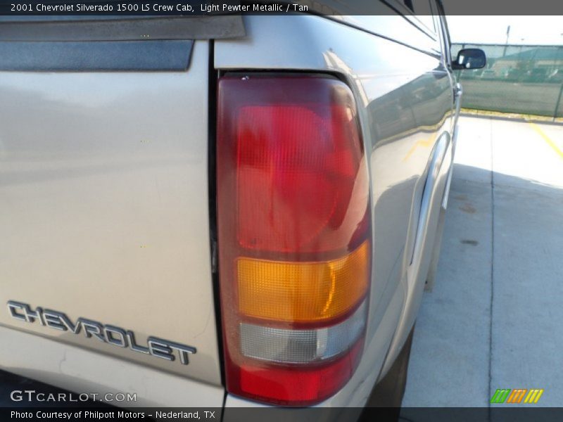 Light Pewter Metallic / Tan 2001 Chevrolet Silverado 1500 LS Crew Cab