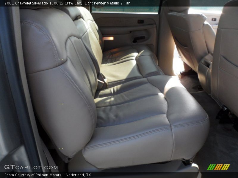 Light Pewter Metallic / Tan 2001 Chevrolet Silverado 1500 LS Crew Cab