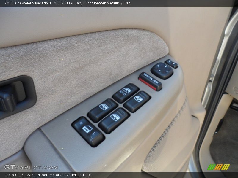 Light Pewter Metallic / Tan 2001 Chevrolet Silverado 1500 LS Crew Cab