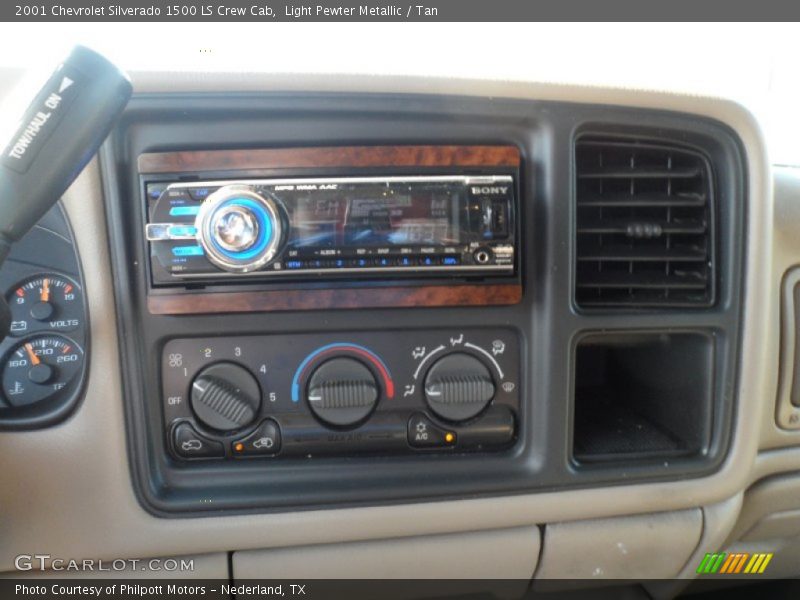 Light Pewter Metallic / Tan 2001 Chevrolet Silverado 1500 LS Crew Cab