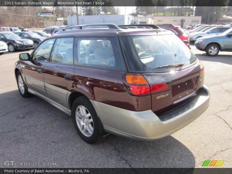 Winestone Red Pearl / Beige 2001 Subaru Outback Wagon