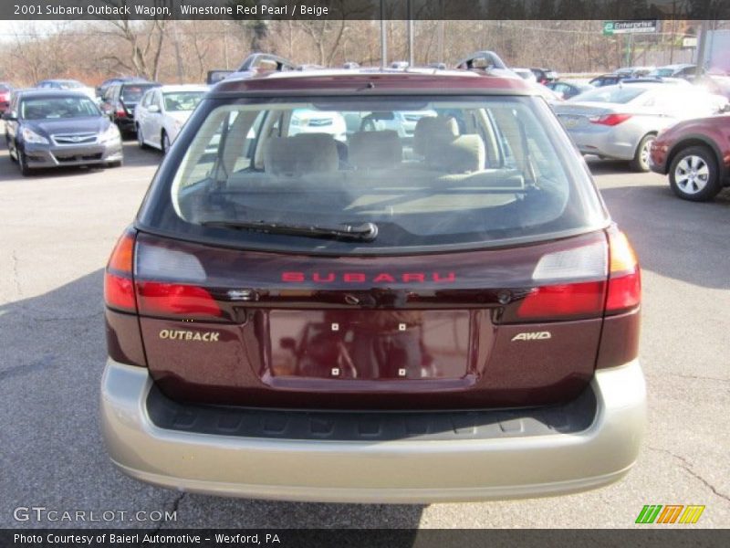 Winestone Red Pearl / Beige 2001 Subaru Outback Wagon