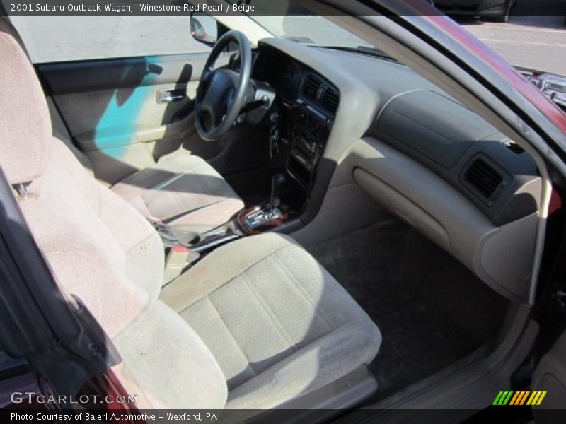 Winestone Red Pearl / Beige 2001 Subaru Outback Wagon