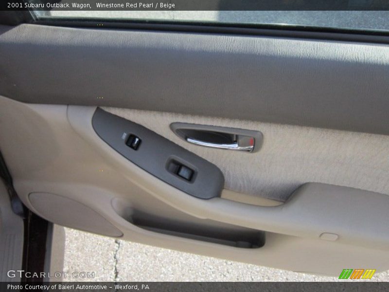 Winestone Red Pearl / Beige 2001 Subaru Outback Wagon