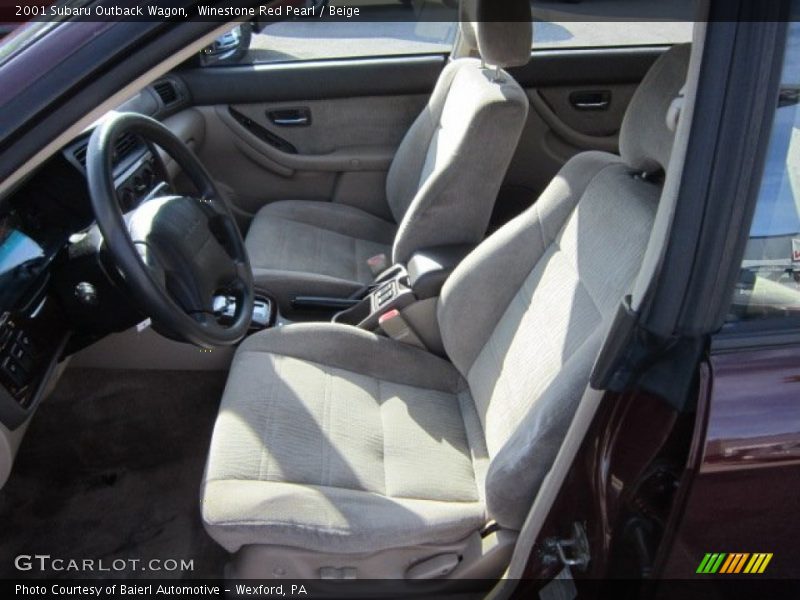 Winestone Red Pearl / Beige 2001 Subaru Outback Wagon