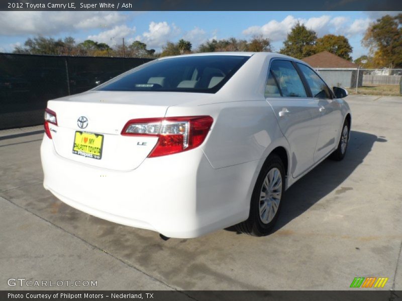Super White / Ash 2012 Toyota Camry LE