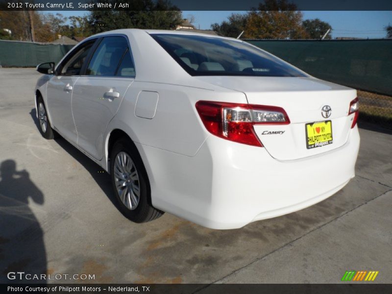 Super White / Ash 2012 Toyota Camry LE