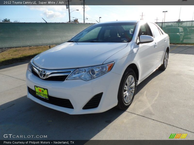 Super White / Ash 2012 Toyota Camry LE