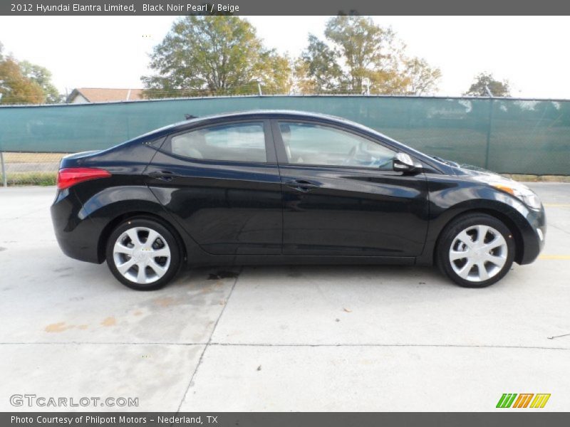 Black Noir Pearl / Beige 2012 Hyundai Elantra Limited