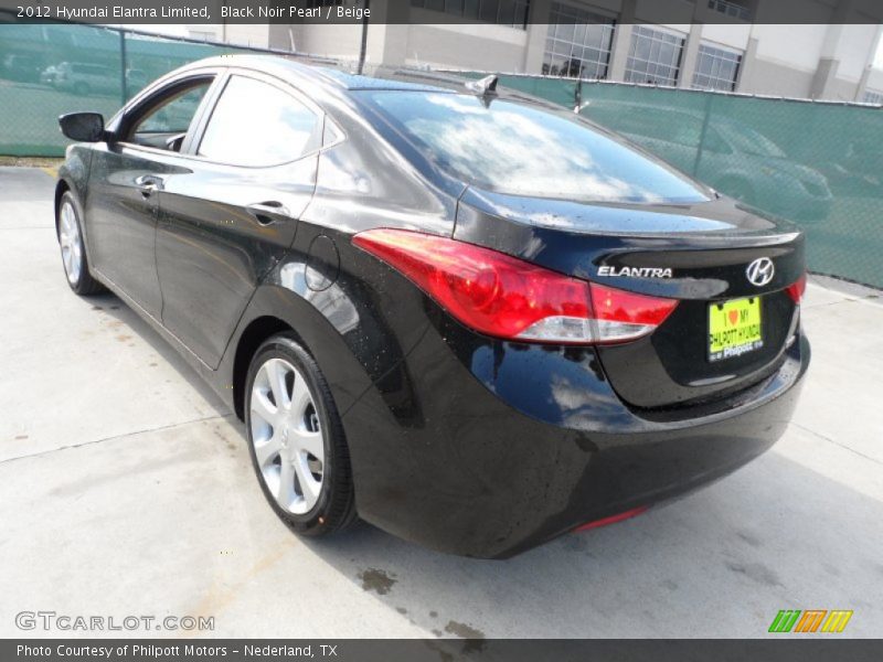 Black Noir Pearl / Beige 2012 Hyundai Elantra Limited
