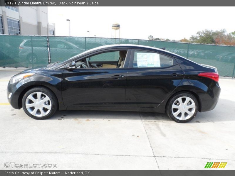 Black Noir Pearl / Beige 2012 Hyundai Elantra Limited
