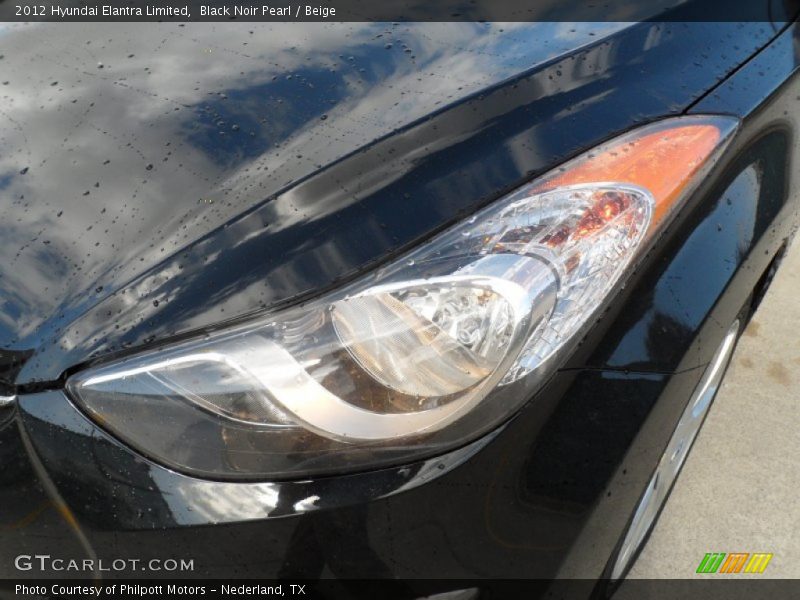 Black Noir Pearl / Beige 2012 Hyundai Elantra Limited